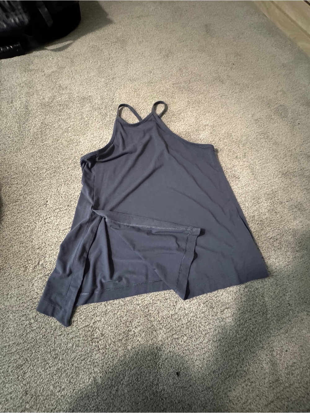 Athleta Navy High-Neck Racerback Tank
